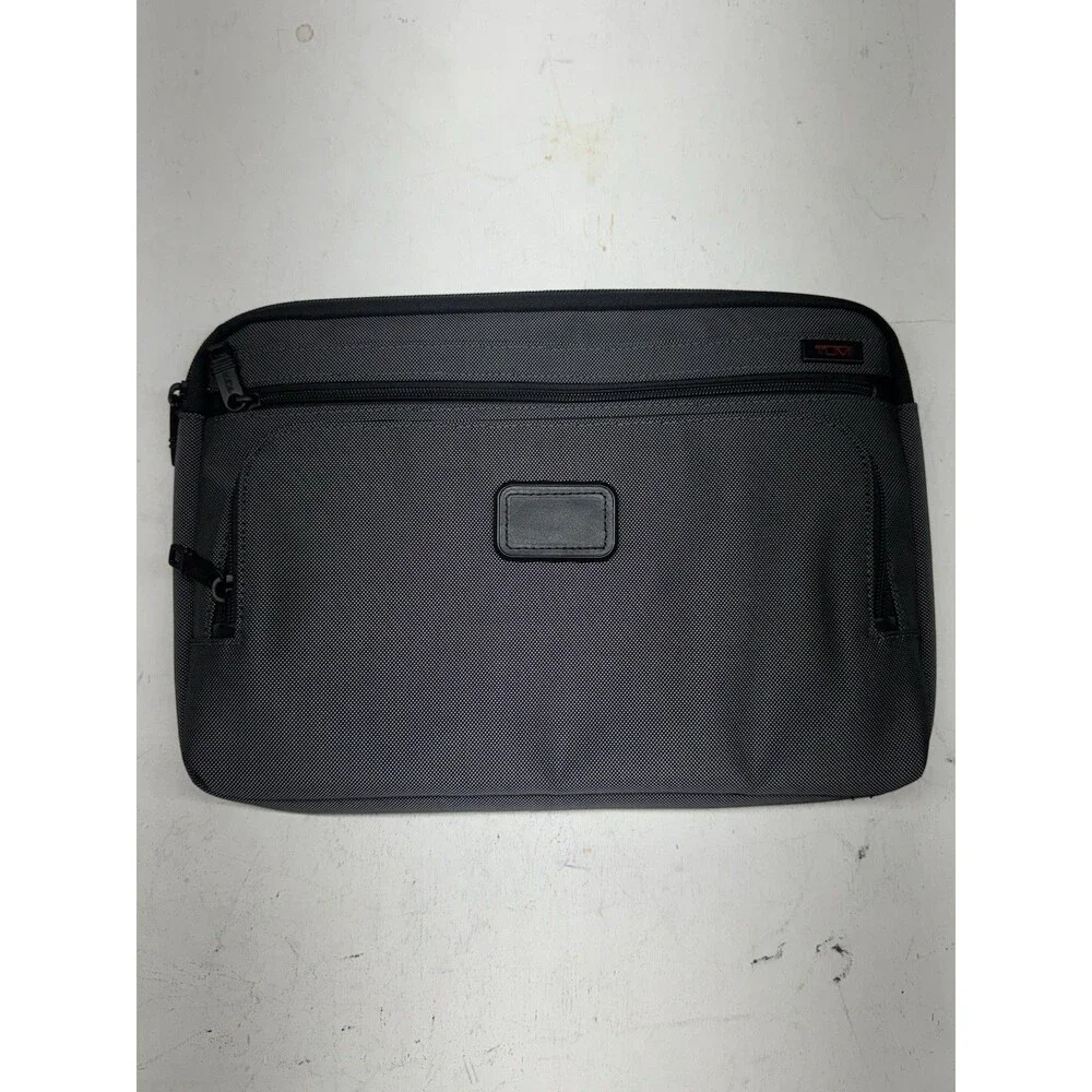 Tumi Alpha Nylon Tech Organizer Pouch Gray 13”x9” Tablet Sleeve Travel Work